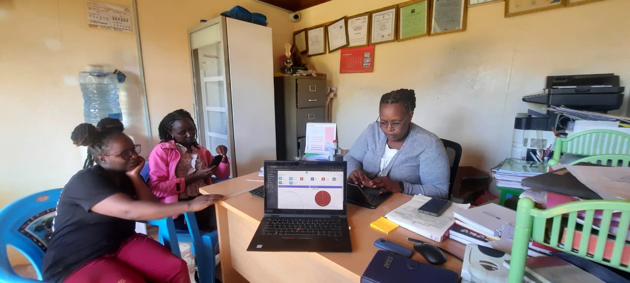 Farmer using mobile technology